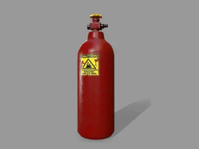 Propane Tank Low-poly 3D model 13