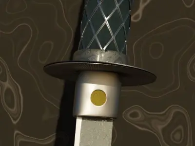 Detailed ceremonial katana model Free 3D model