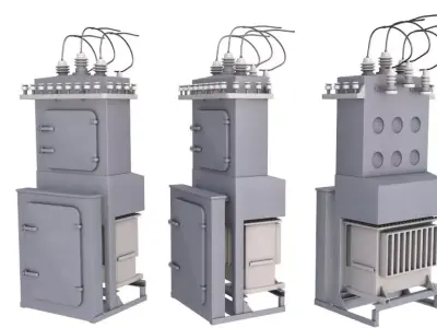High Voltage Transformer 3D model purchase