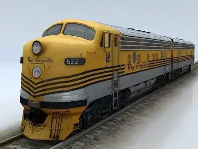 EMD F9 Low-poly 3D model