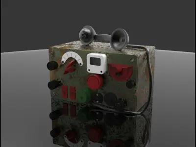 Military Radio Low-poly 3D model order