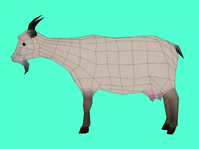 Goat Low Poly Low-poly 3D model