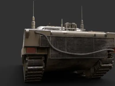 Type 90 Japanese Military tank Low-poly 3D model