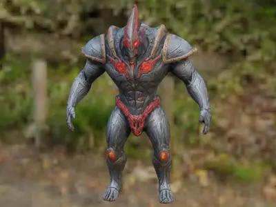 Cyborg robot Low-poly 3D model purchase