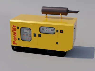 Power Generator Low-poly 3D model get