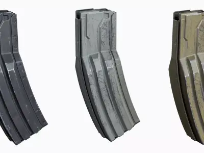 AR 15 M16 M4 magazine stanag 60 rounds Low-poly 3D model