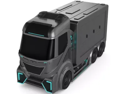 Utility Truck 3D model by acuario-studios-info - PBR