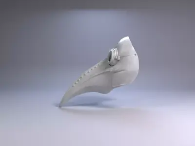 Plague Doctor Mask Historical Inspired 3D Printable STL File 3D print model