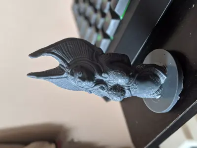 artifact4 female statue with wings and horns 3D print model