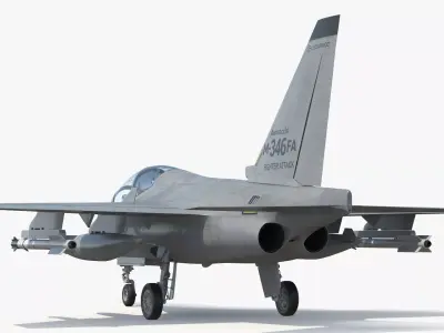 Aermacchi M-346FA Fighter Attack Jet Simplified 3D model