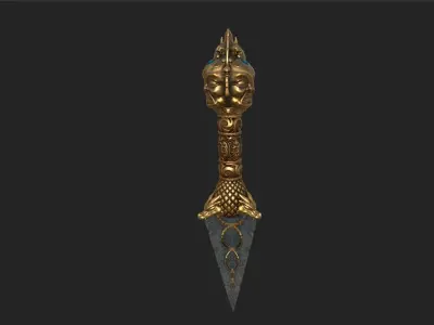 Ceremonial Dagger Low-poly 3D model