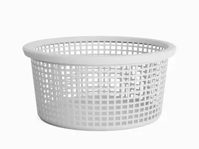 Laundry Plastic Basket Set Low-poly 3D model
