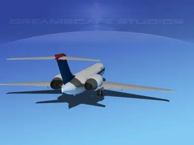 Boeing 717-200 Delta 2 3D model