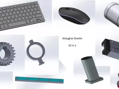 The first part of the 10 in 1 solidwork collection 3D print model