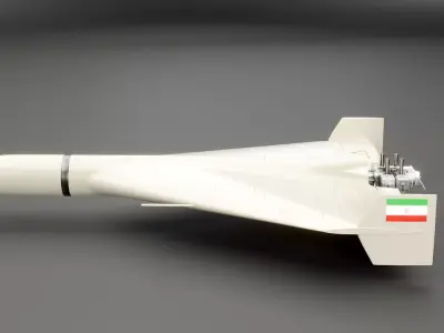 Shahed 136 Iran UAV Drone Low-poly 3D model