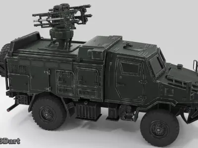 SPZR Poprad Anti-Aircraft Missile System 3D print model