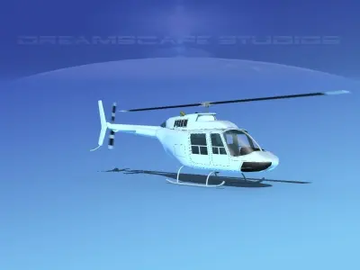 Bell 206 Unmarked 3D model