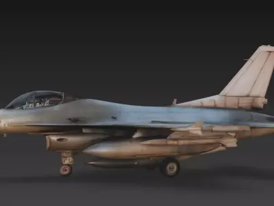 F-16 Fighting Falcon Ultra Realistic 3D Model Low-poly 3D model