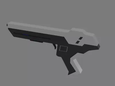 Sci-Fi Pistol Low-poly 3D model get
