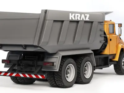 Kraz 65032 dump truck 2012 3D model