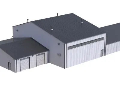 5 Industrial Buildings Collection 3D Model Pack purchase