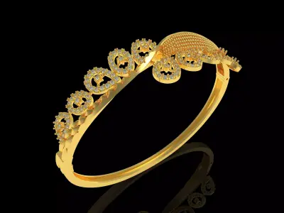 Art Deco Bracelet 14 3D print model