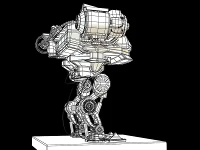 SCI FI MECHA Low-poly 3D model