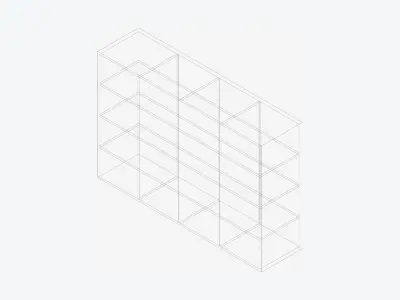 Kinda Shelves - Plastic - Locka Low-poly 3D model