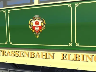 Old Tram 3D model purchase