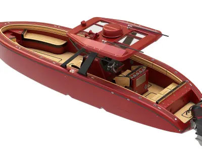 Motorboat  3D model by IgYerm