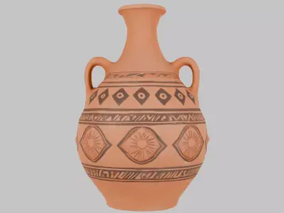 Southwestern Style Ceramic Pottery Low-poly 3D model