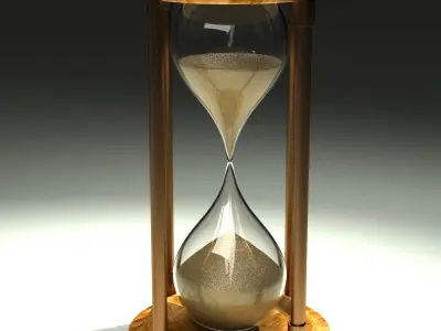 Hourglass with sand in it 3D model