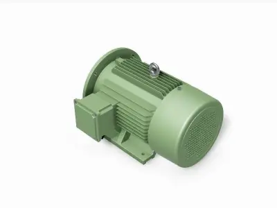 132M B35 Right IEC electric motor - 3D CAD model 3D model