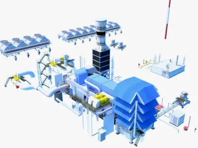 gas turbine Area Ladoga 32 3D model