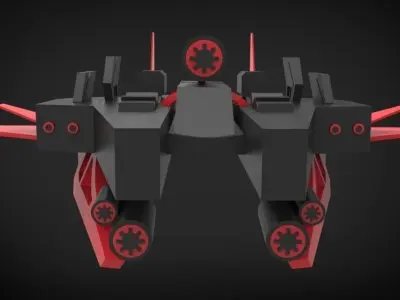 Ultimate Spaceship Low-poly 3D model