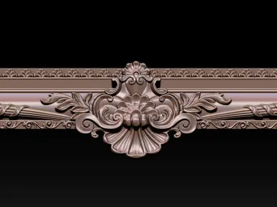3D Frame - Wood Carving STL Model for CNC Router 3D print model 9