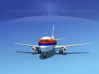 Boeing 737-100 United 1 3D model
