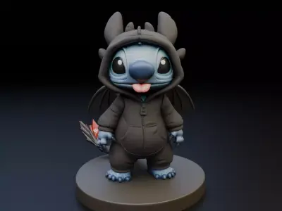 Stitch Night Fury Cosplay Crossover Collectible 3D print model