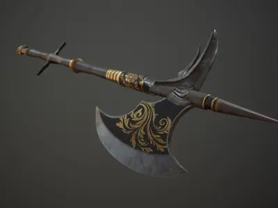 Axe Fantasy Game 3d model Low-poly 3D model Low-poly 3D model