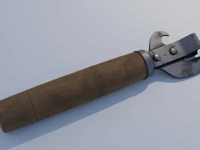 Can opener with LOD Low-poly 3D model