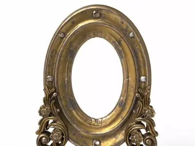 Decorative Mirror Vintage  Low-poly 3D model