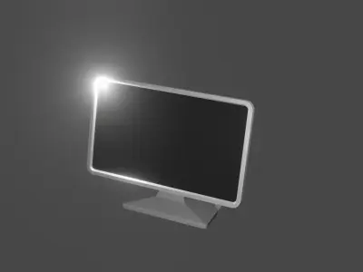 Basic monitor Free low-poly 3D model