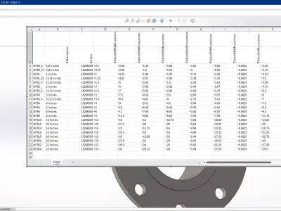 ANSI B16 5 Weld Neck Flange Class 150 05 to 24 NPS 3D model