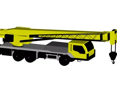 truck crane 3D model buy