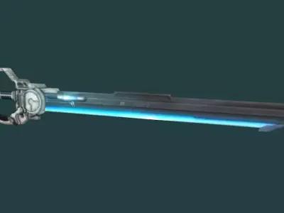 SciFi Futuristic Blade Low-poly 3D model