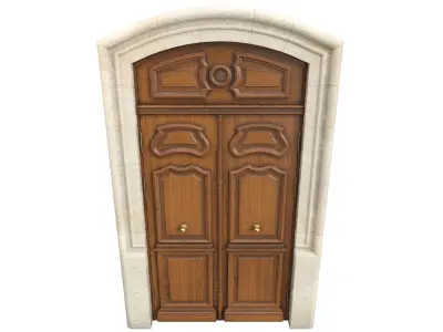 Entrance classic door 126 3D model