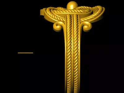 Knot ring 3D print model order