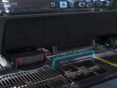 Futuristic Volvo Autonomous Carrier Rigged for Cinema 4D 3D model
