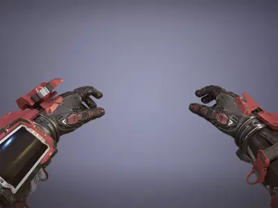 Sci Fi Hand Empty Animations Low-poly 3D model