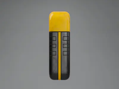 Sci-fi Worn Industrial Utility Case Low-poly 3D model